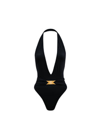 Maillot de bain dos nu sculptant - Noir Alaïa