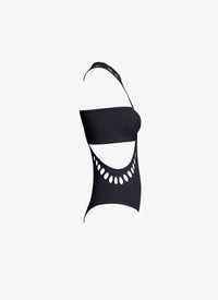 Seamless knitted swimming costume - Midnight