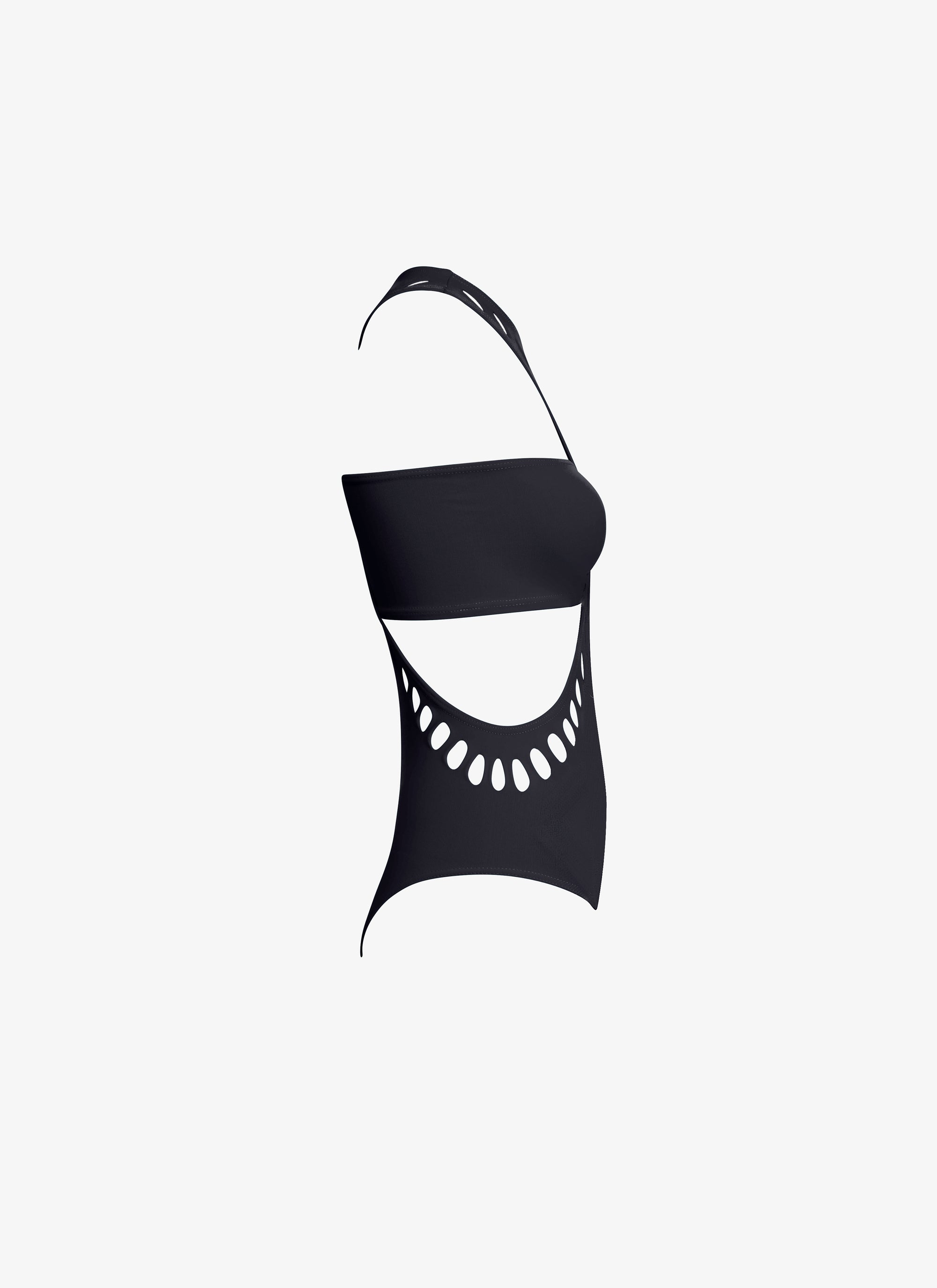 Seamless knitted swimming costume - Midnight