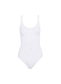One-piece swimming costume Vienna - Optic White
