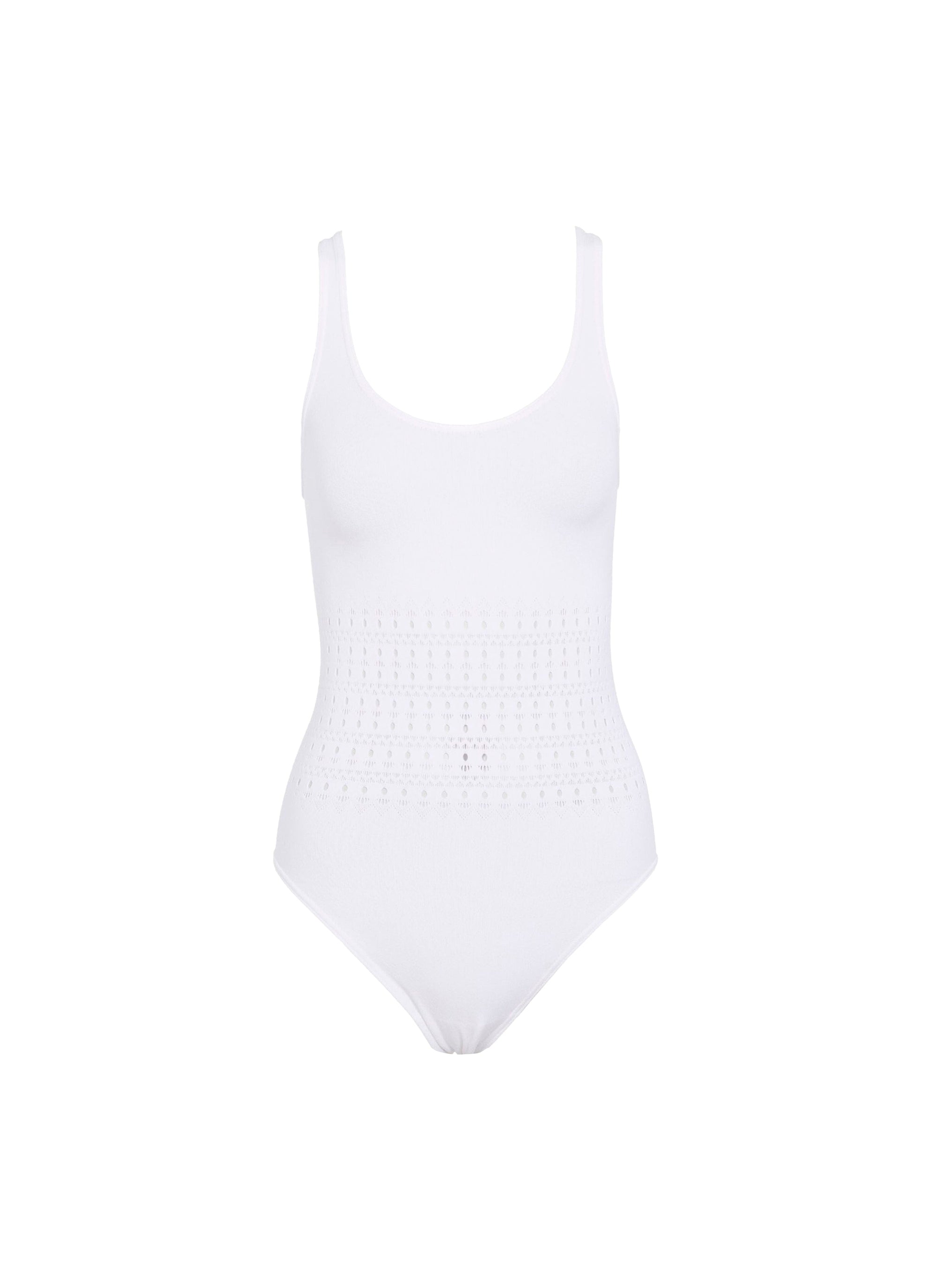 One-piece swimming costume Vienna - Optic White