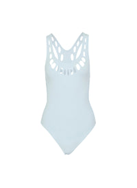Laser one-piece swimming costume - Light Blue