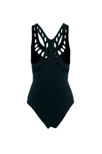 Maillot de bain une pièce laser - Vert foncé