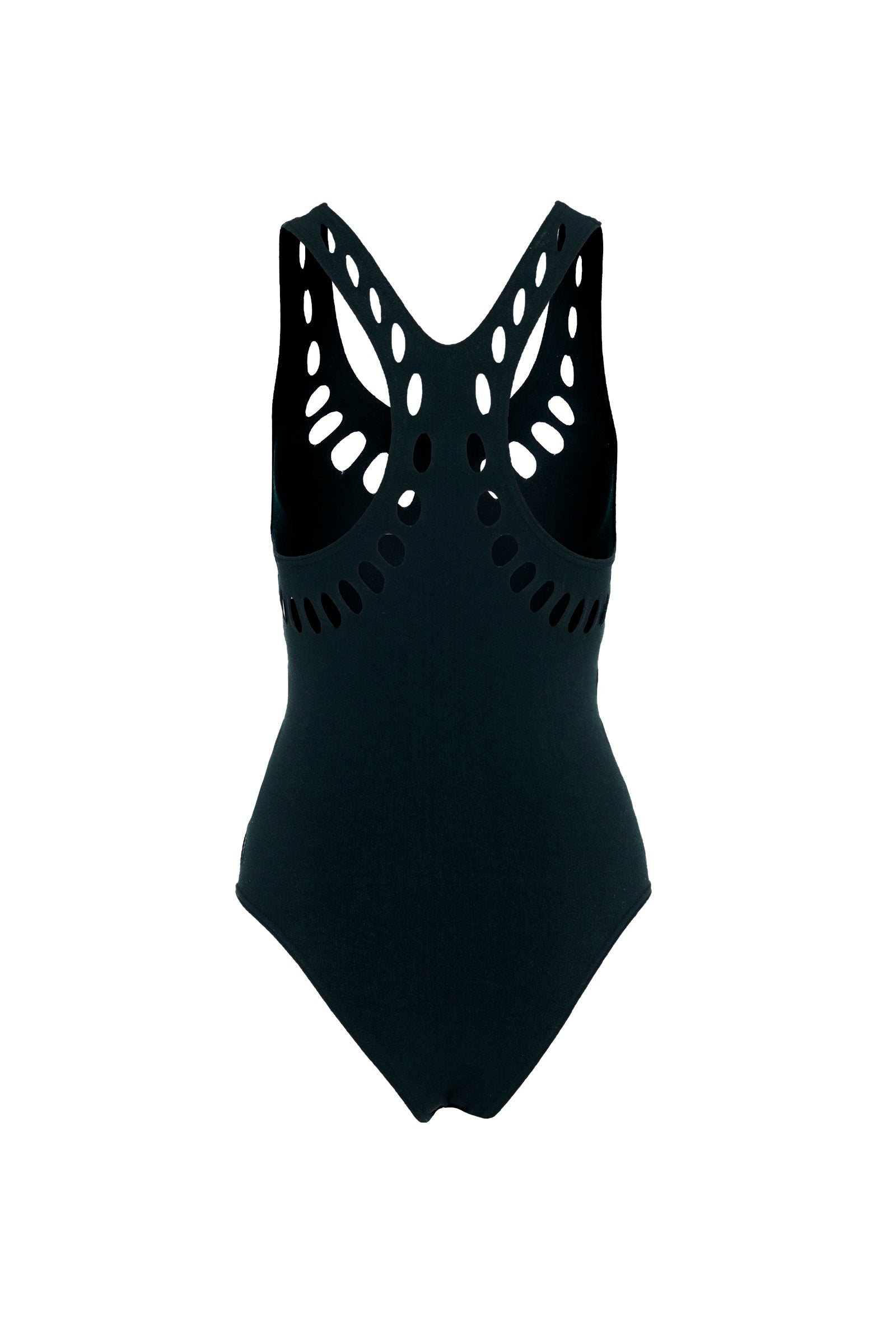 Maillot de bain une pièce laser - Vert foncé