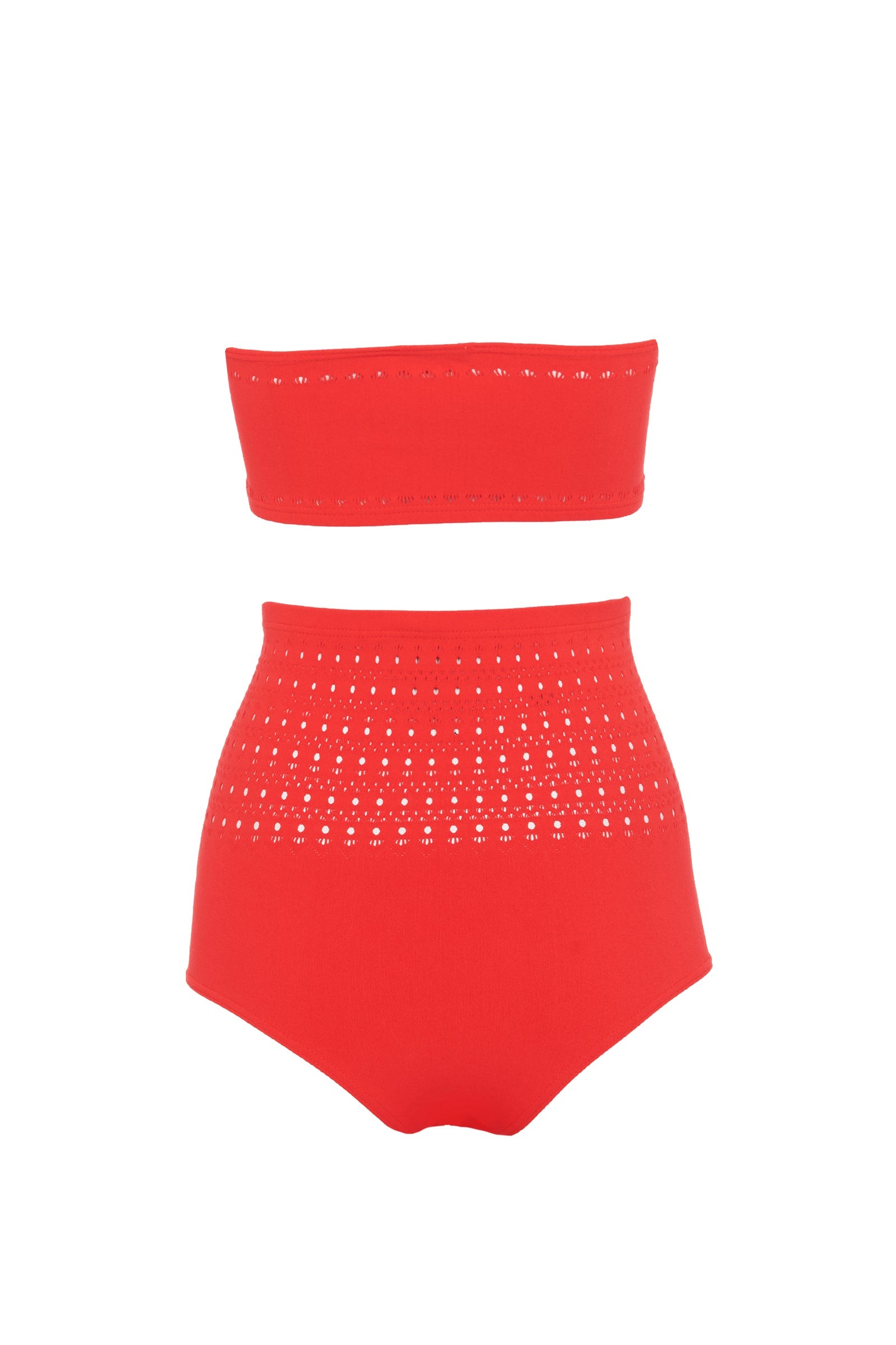 Maillot de bain bikini sans coutures - Ecarlate