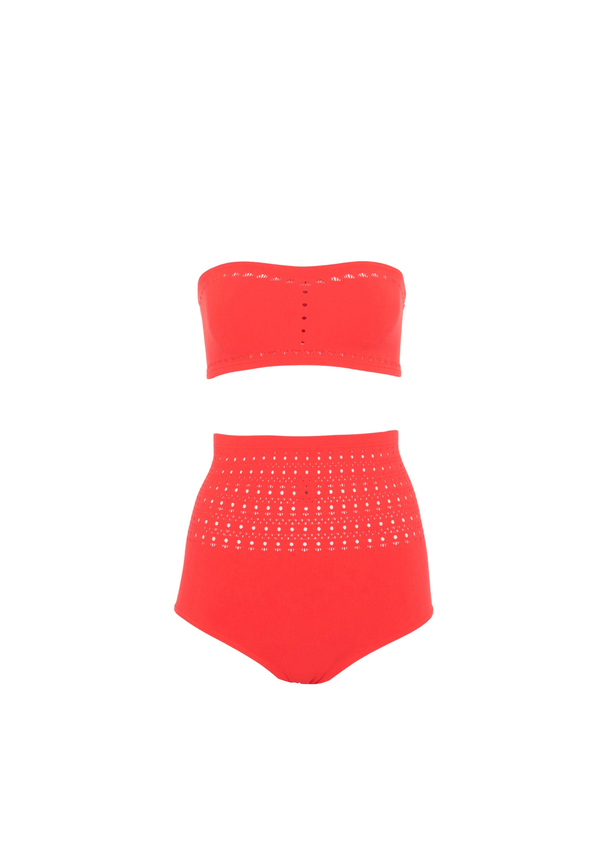 Maillot de bain bikini sans coutures - Ecarlate