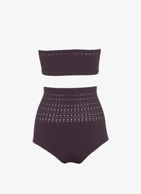 Maillot de bain bikini sans coutures - Aubergine