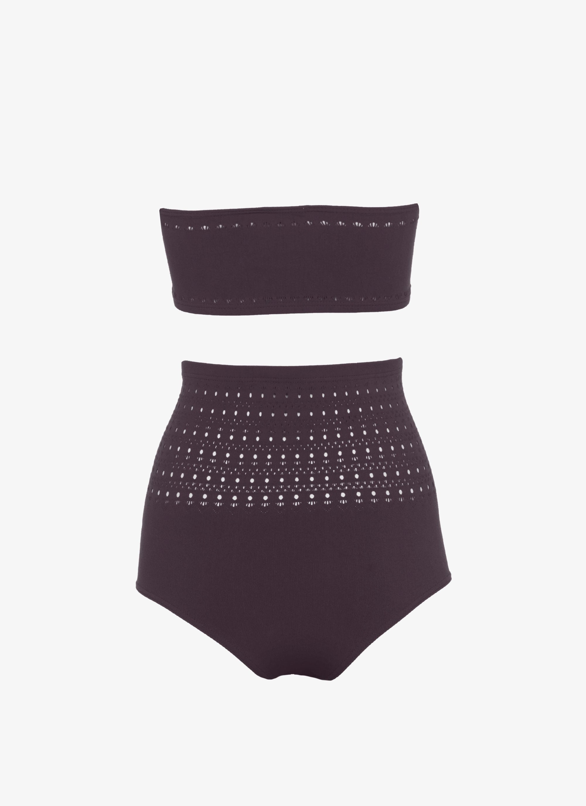 Maillot de bain bikini sans coutures - Aubergine