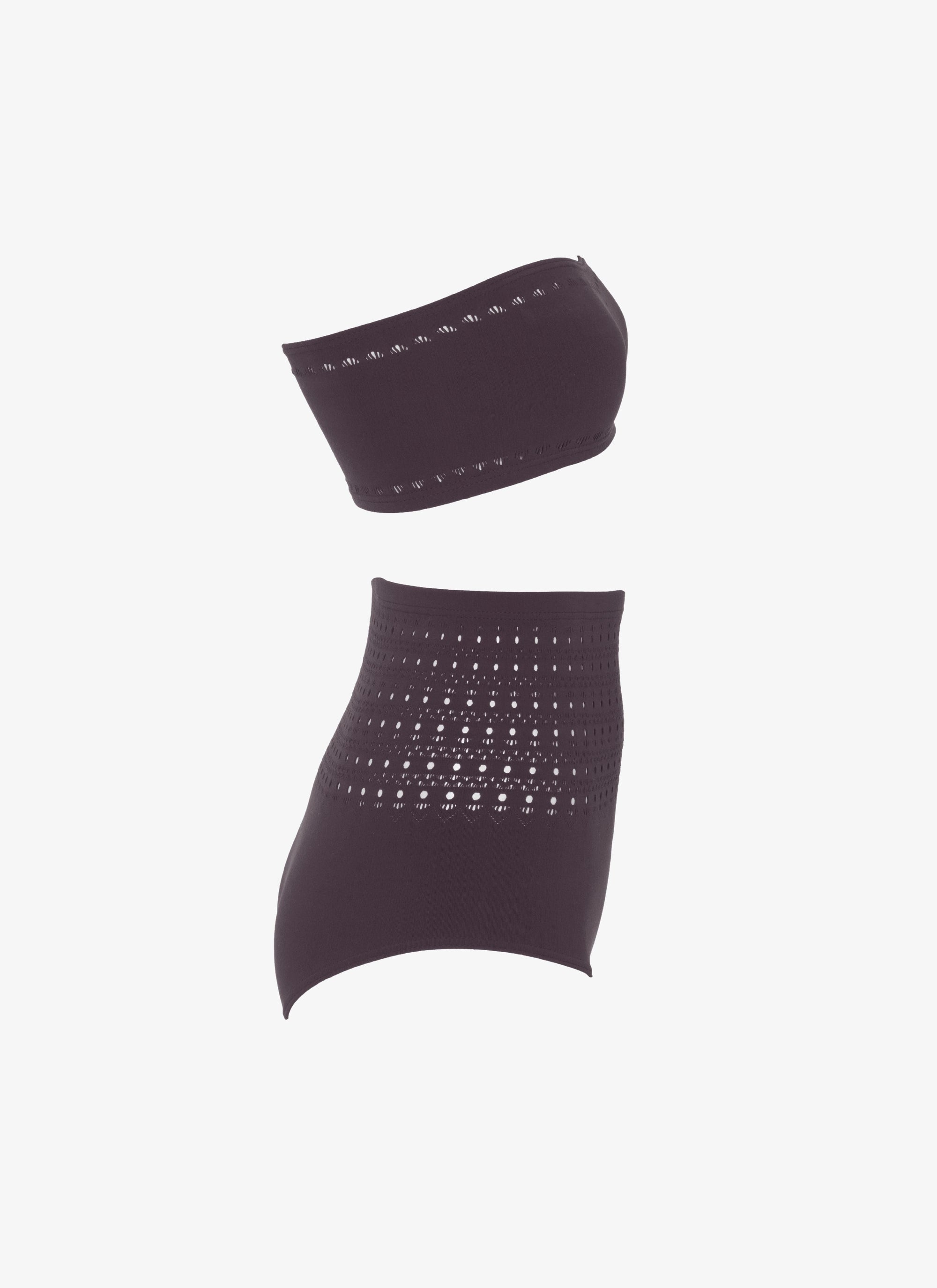 Maillot de bain bikini sans coutures - Aubergine