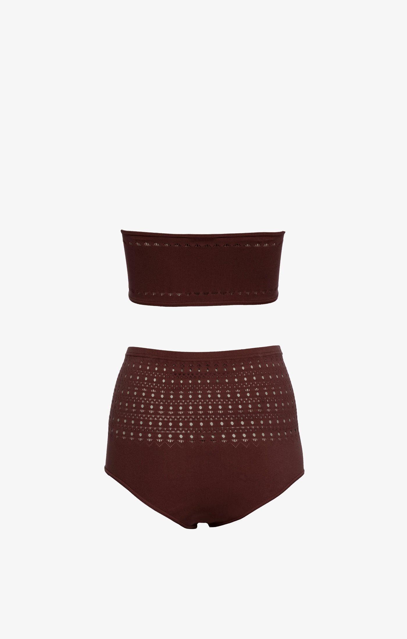 Seamless bikini swimming costume - Dark brown