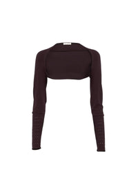 Bolero à manches longues - Aubergine