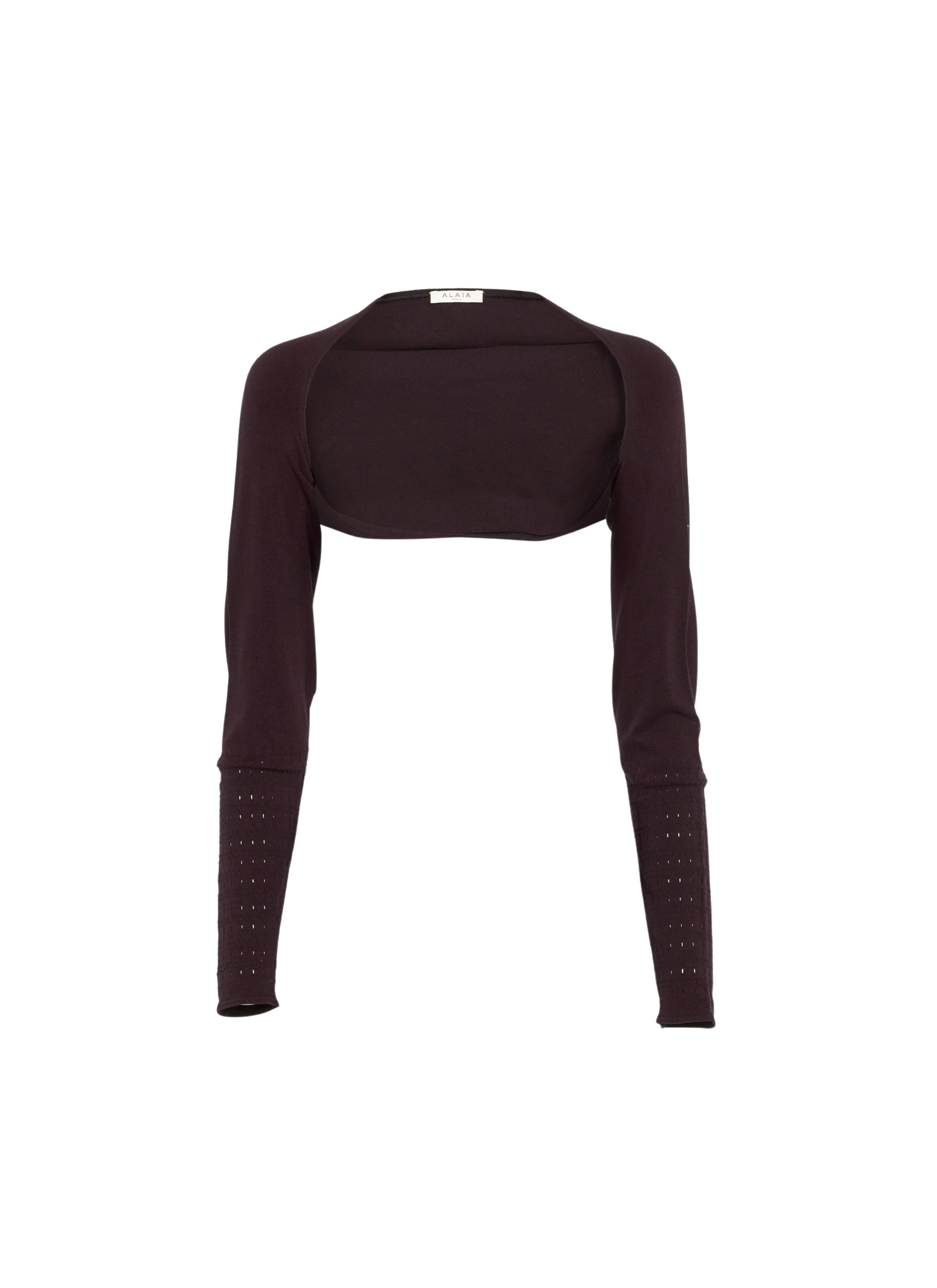 Bolero à manches longues - Aubergine