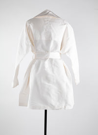 Trench oversize en soie - Blanc
