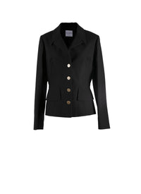 Buttoned canvas jacket - Black