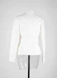 Veste en toile - Blanc Nacre