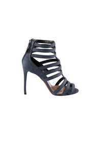 Multi-strap high heel sandals - Blue & Black