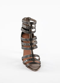Multi-strap high heel sandals - Black & Silver