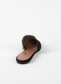 Mules en cuir - Noir