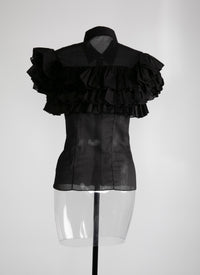 Chemise Mussola - Noir