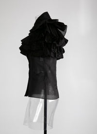 Chemise Mussola - Noir
