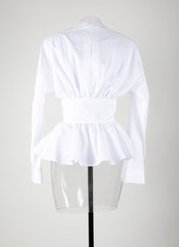 Chemise corset noué - Blanc