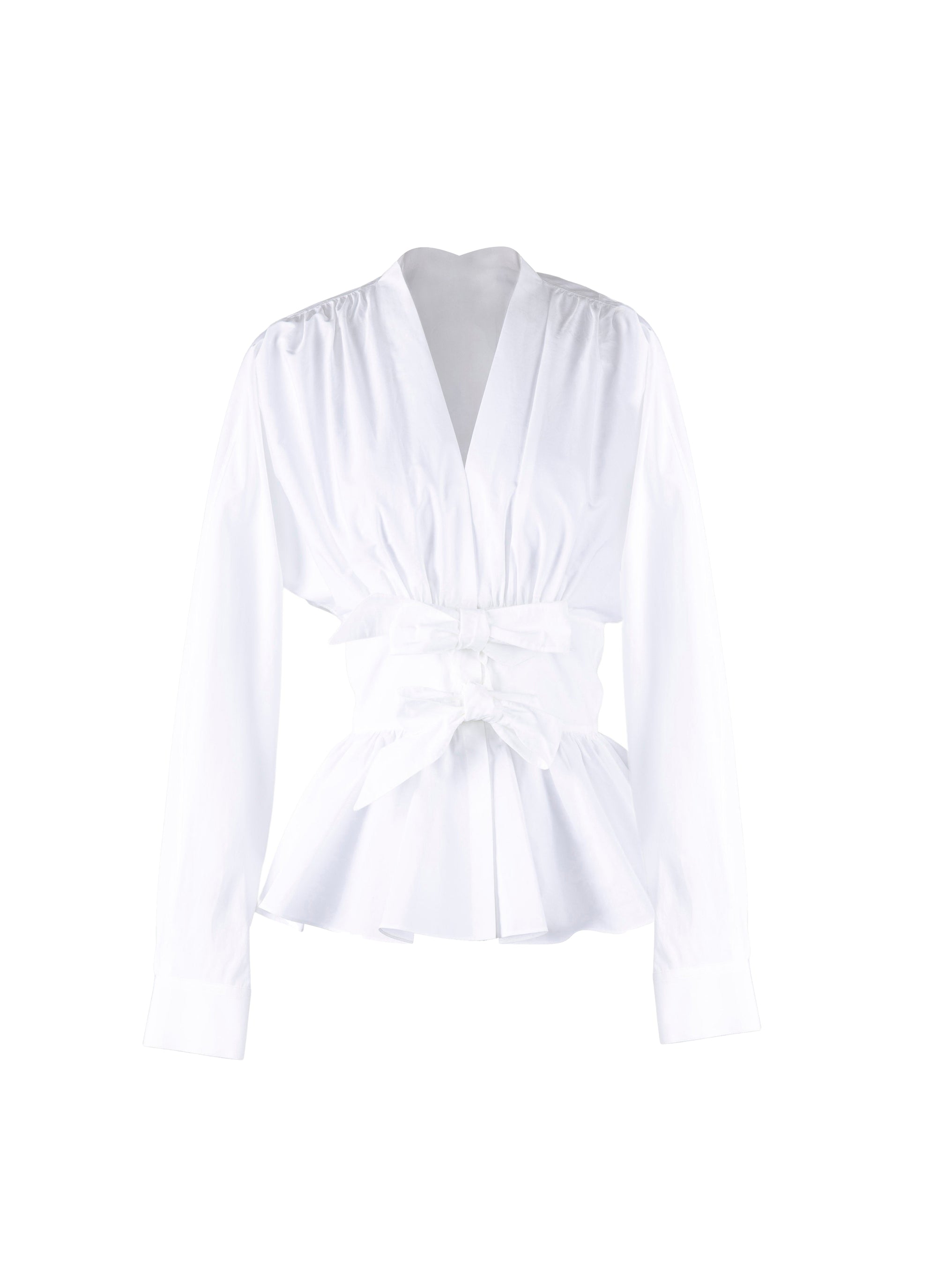 Chemise corset noué - Blanc