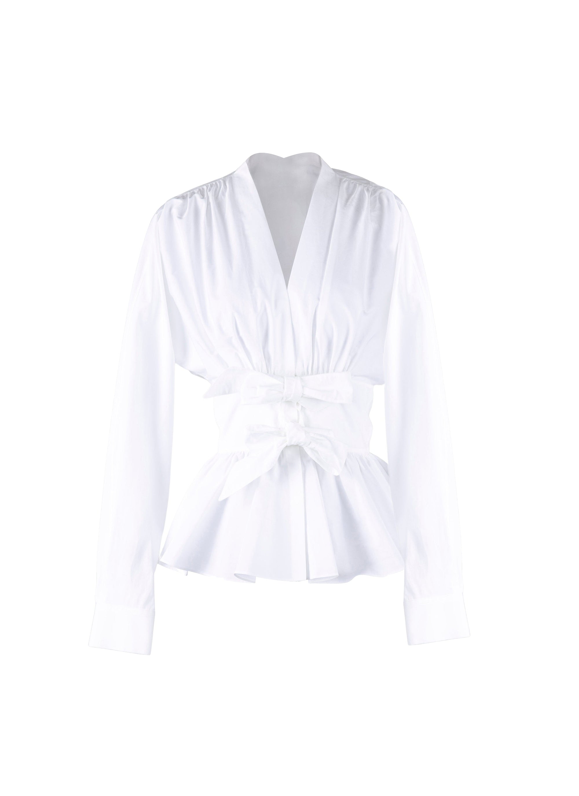 Chemise corset noué - Blanc