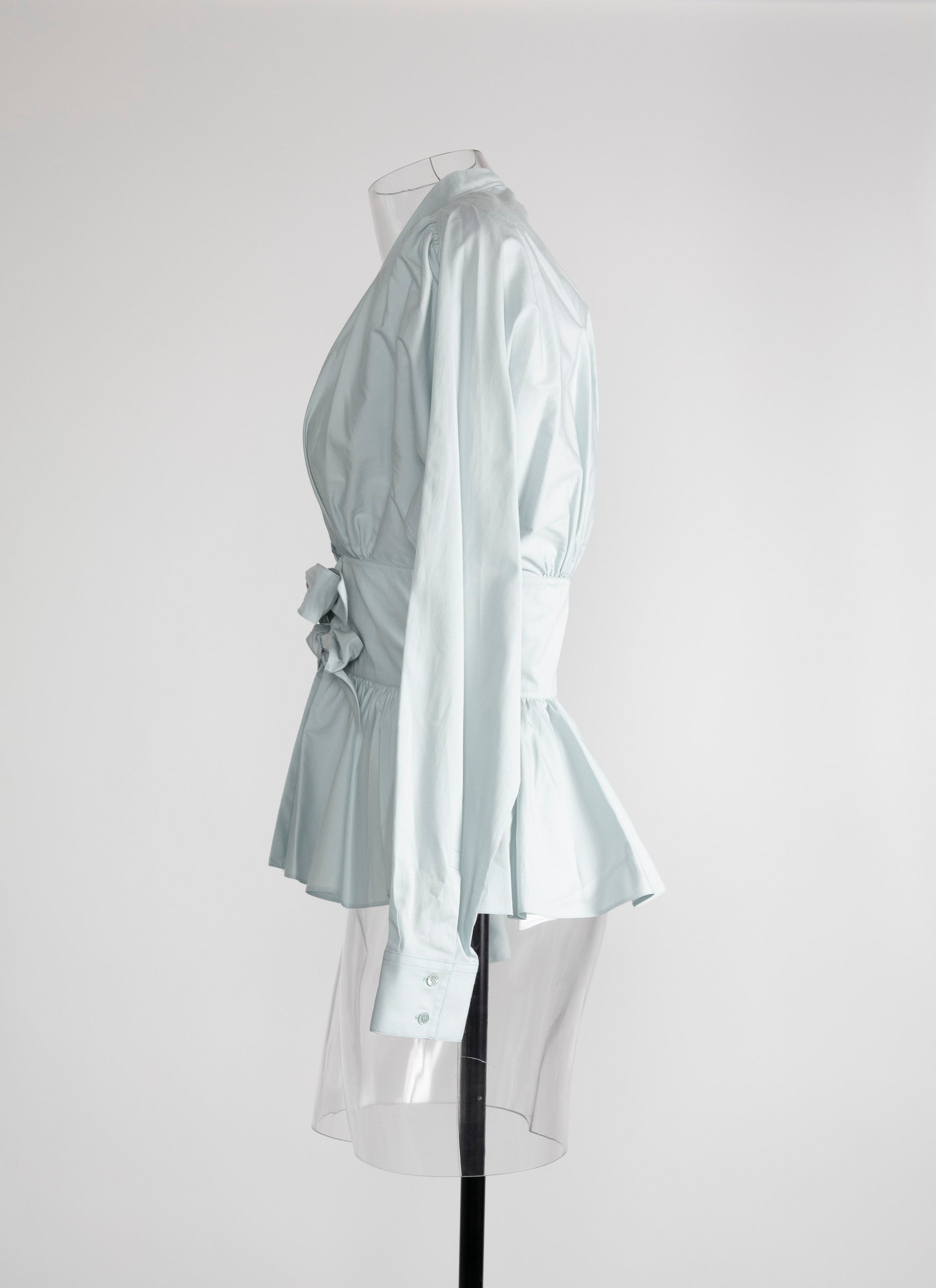Tied corset shirt - Indigo Blue