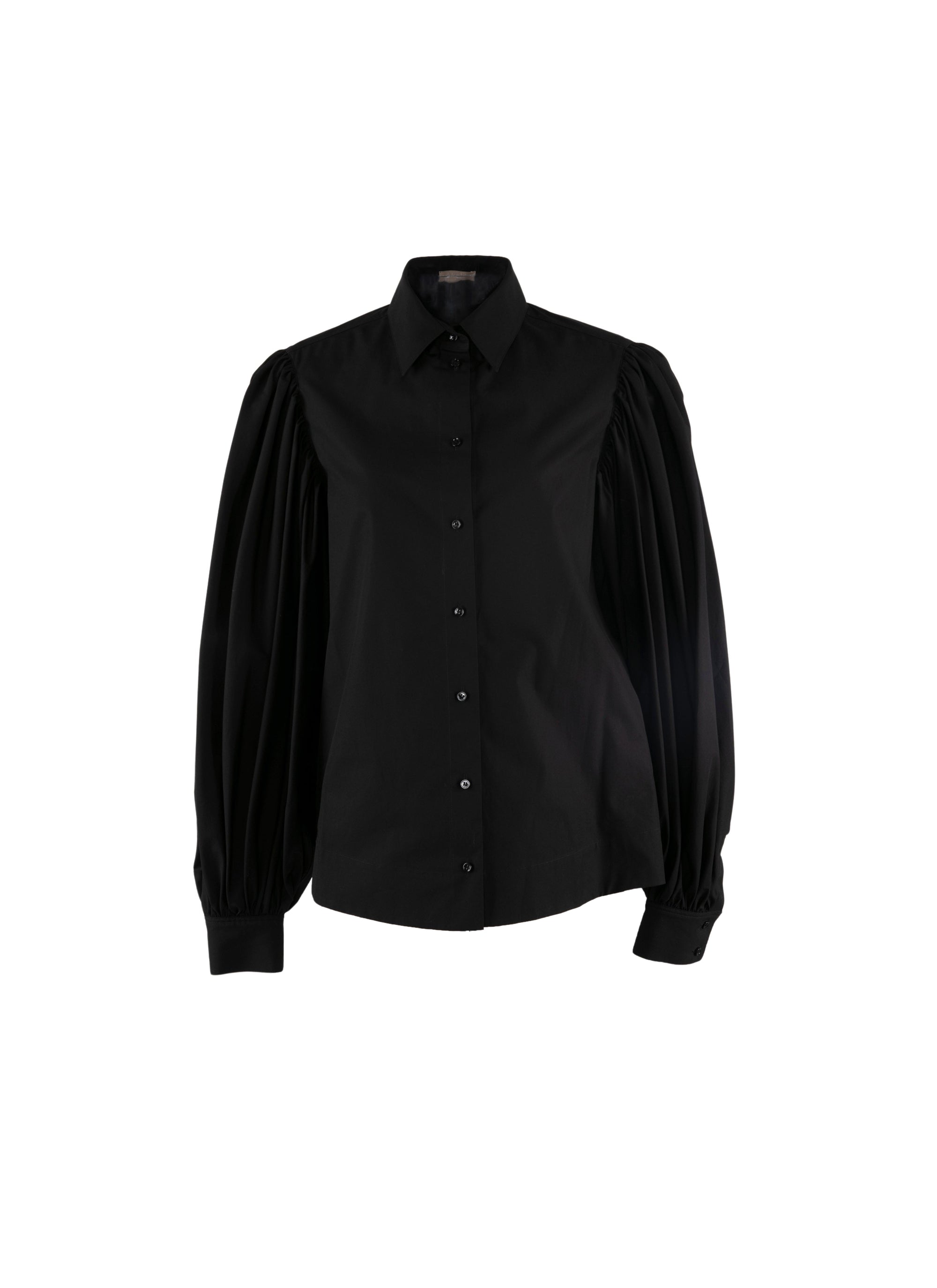 Chemise à manches bouffantes - Noir