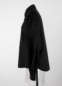 Chemise à manches bouffantes - Noir