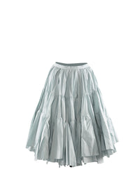 Ruffled skater skirt - Indigo Blue