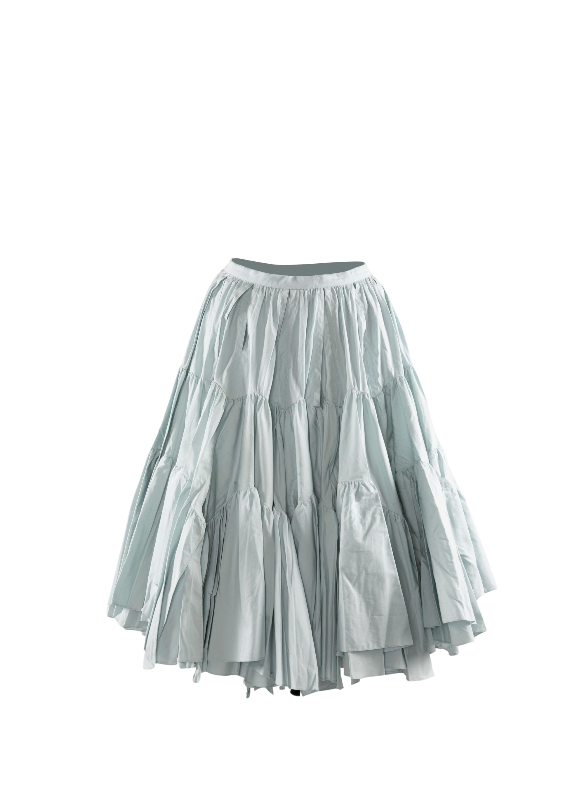 Ruffled skater skirt - Indigo Blue