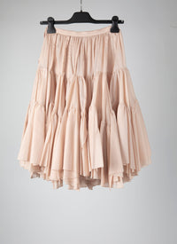 Ruffled skater skirt - Vanilla