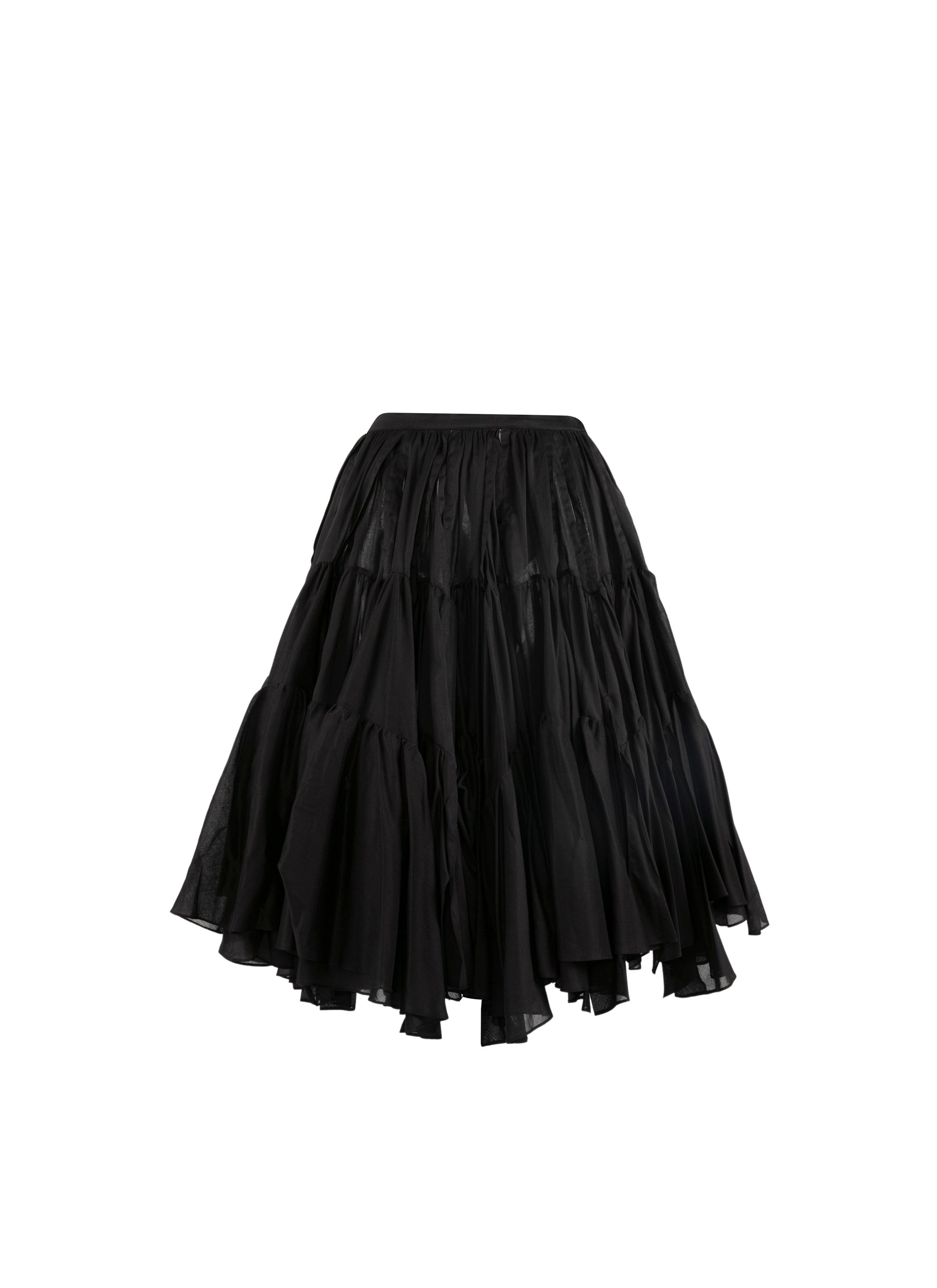 Ruffled skater skirt - Black intense