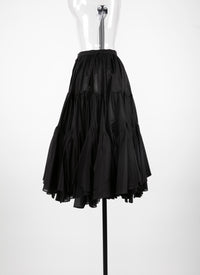 Ruffled skater skirt - Black intense