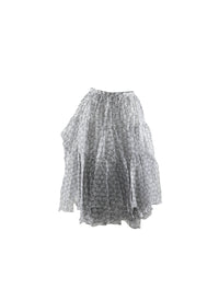 Jupe Organza anneaux en soie - Blanc & Noir