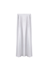 Plain sheer long skirt bottom - Intense White
