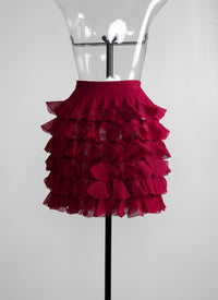 Jupe Habanera en soie - Magenta