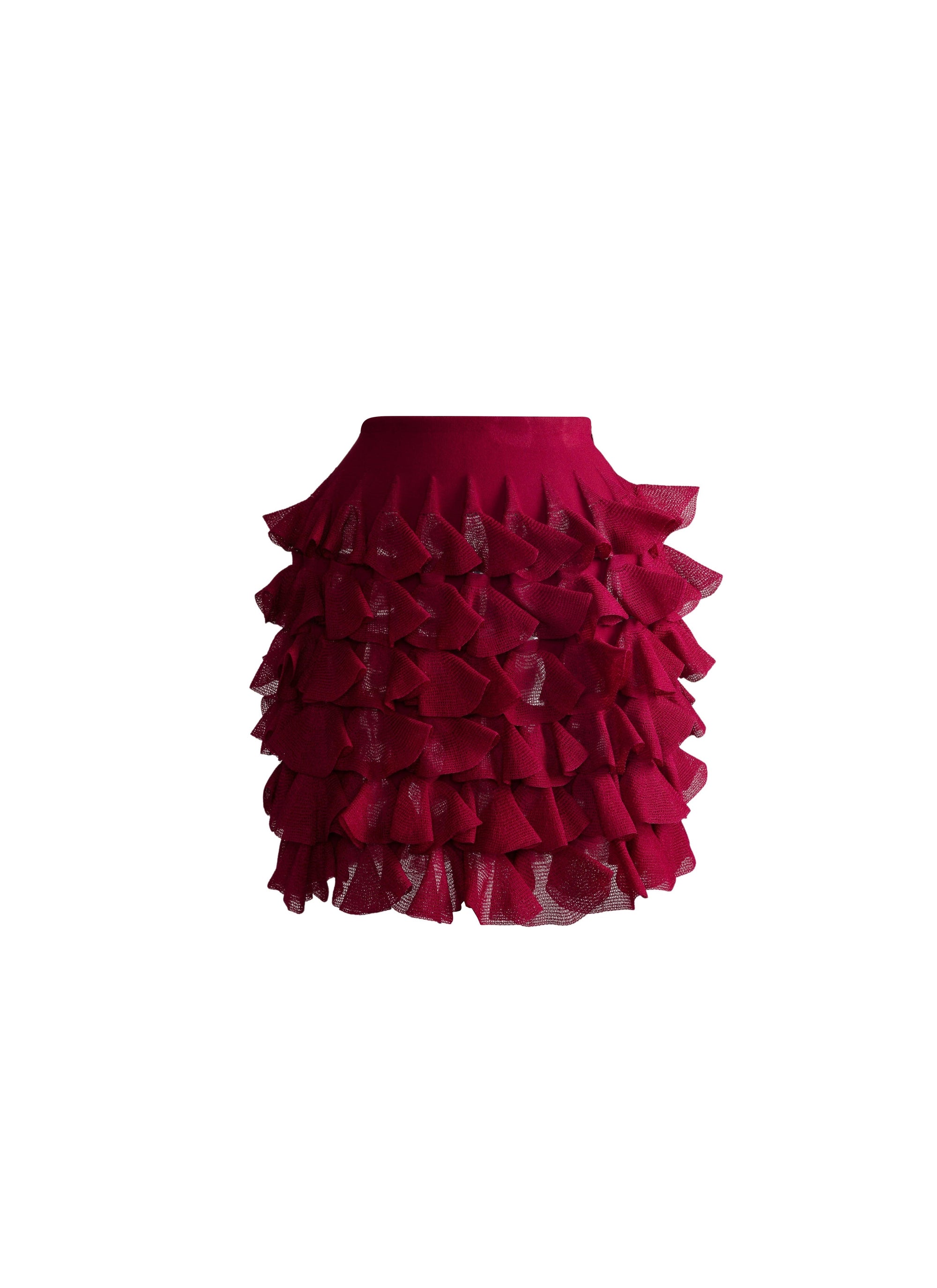 Jupe Habanera en soie - Magenta