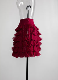 Jupe Habanera en soie - Magenta