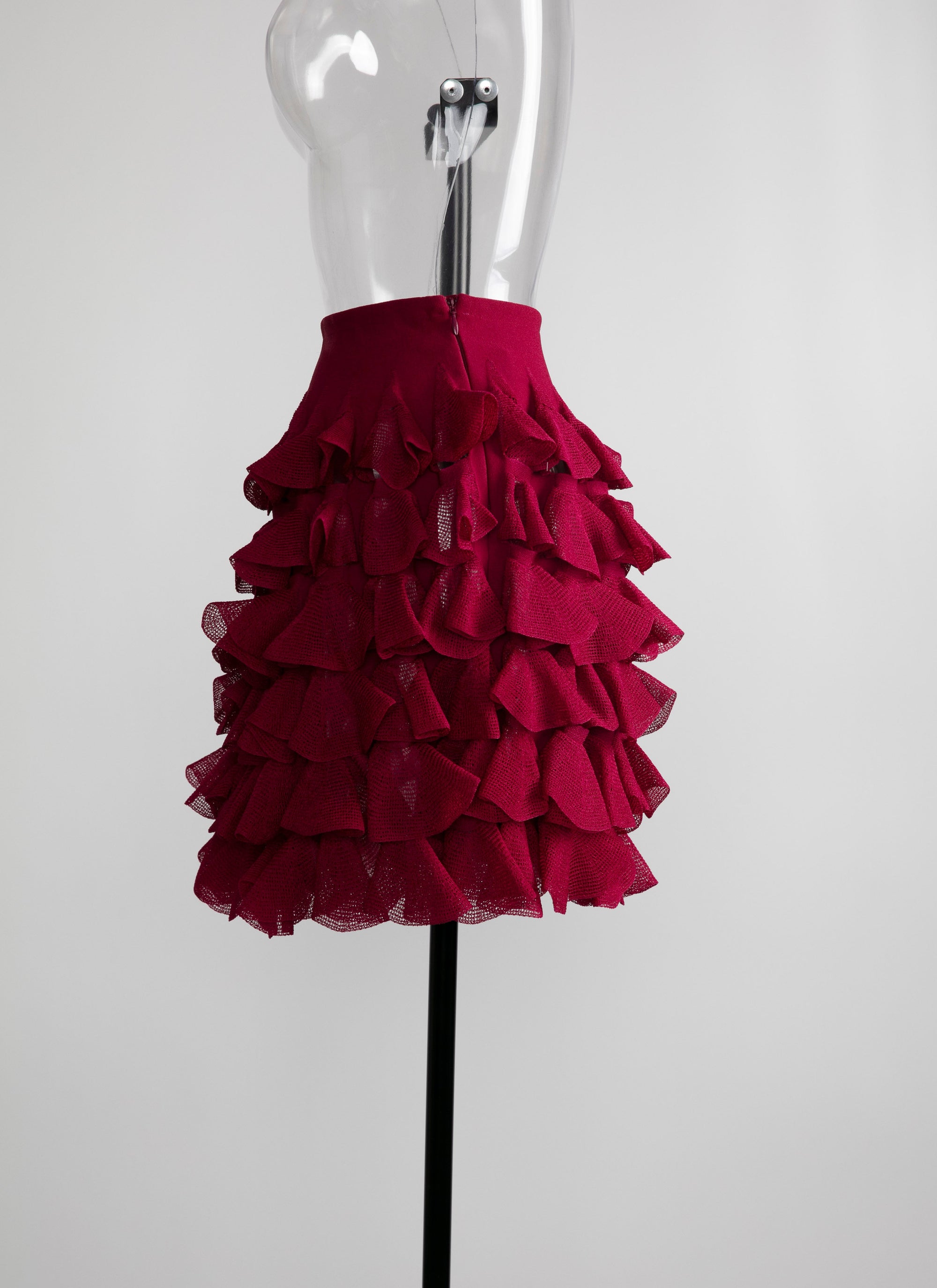 Jupe Habanera en soie - Magenta
