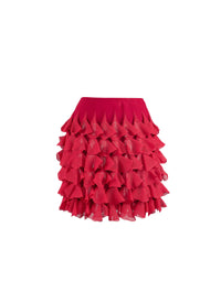 Silk habanera short skirt - Petunia