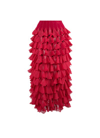 Long silk habanera skirt - Petunia