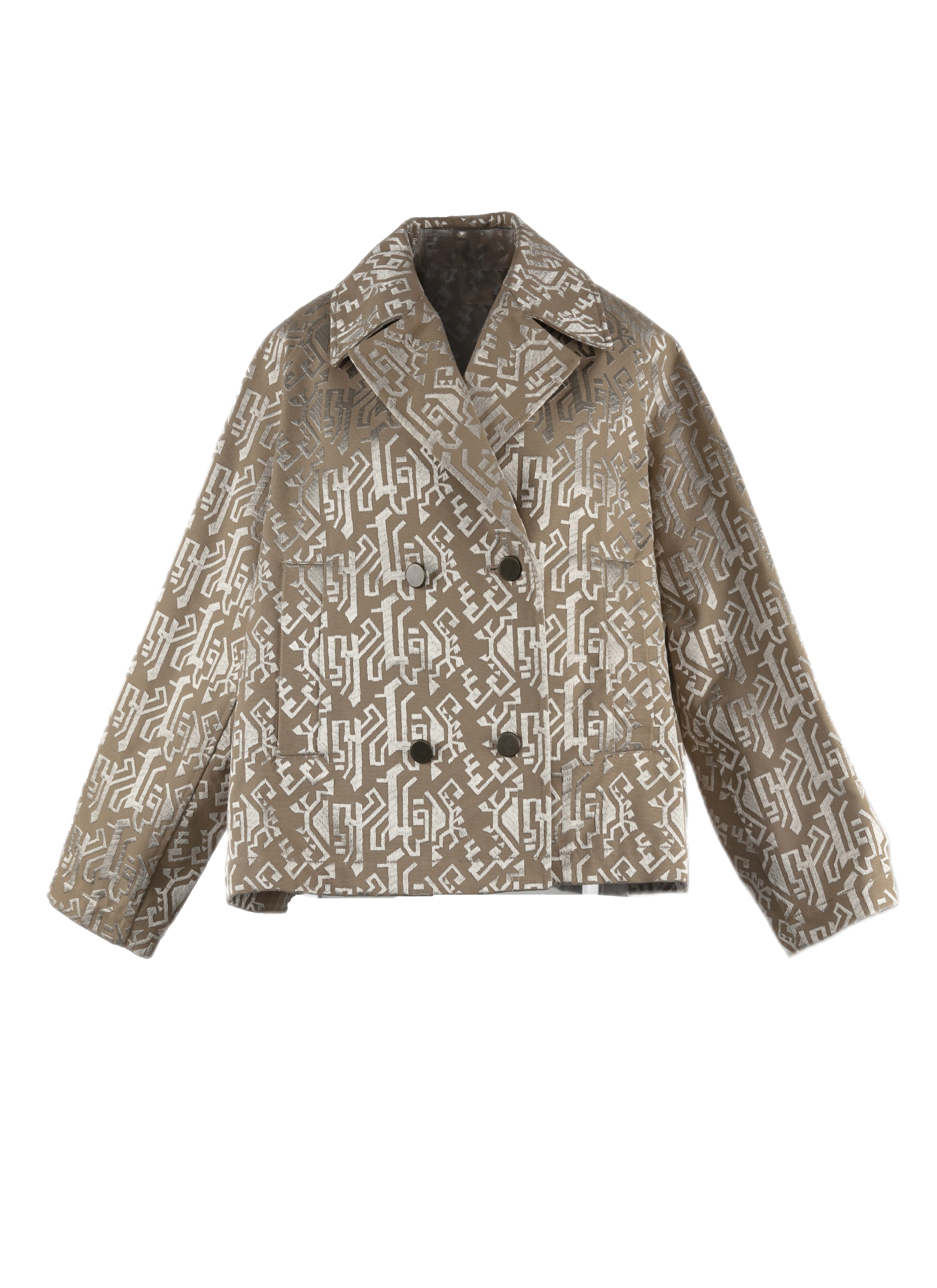 Manteau caban brodé - Beige