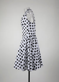 Robe brodée manches - Blanc & Noir