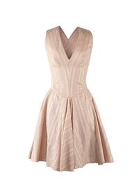 Robe évasée à dos croisé - Nude