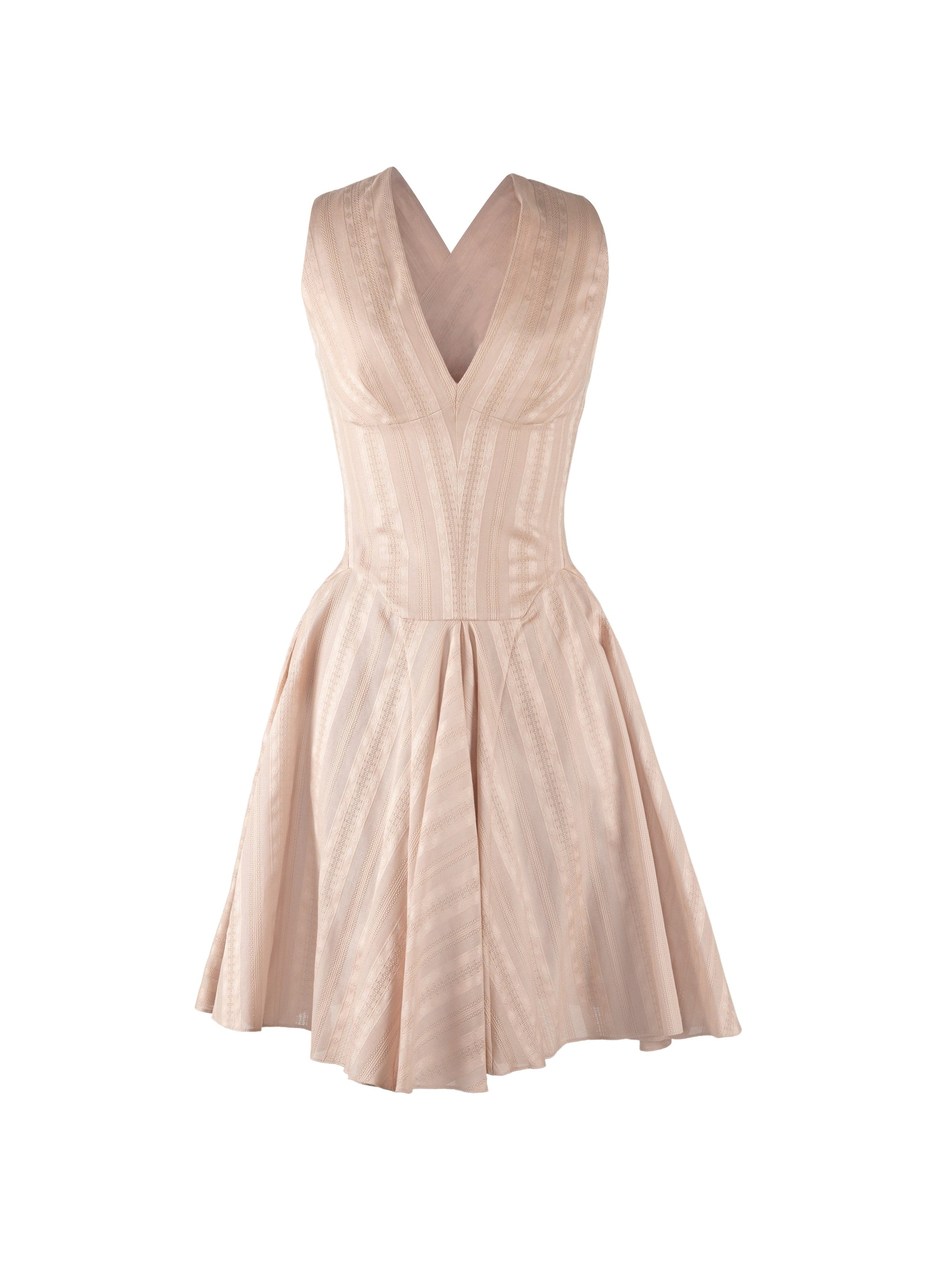 Robe évasée à dos croisé - Nude