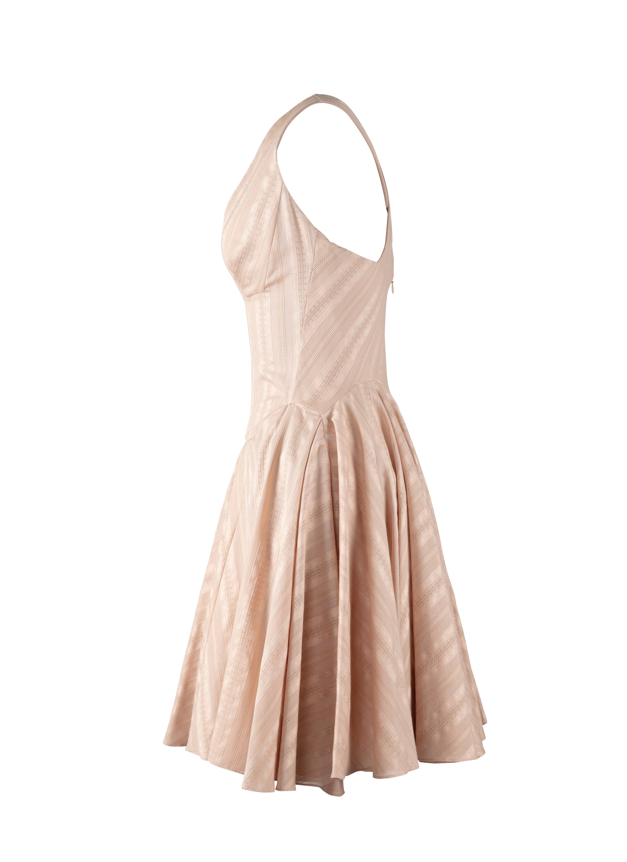Robe évasée à dos croisé - Nude