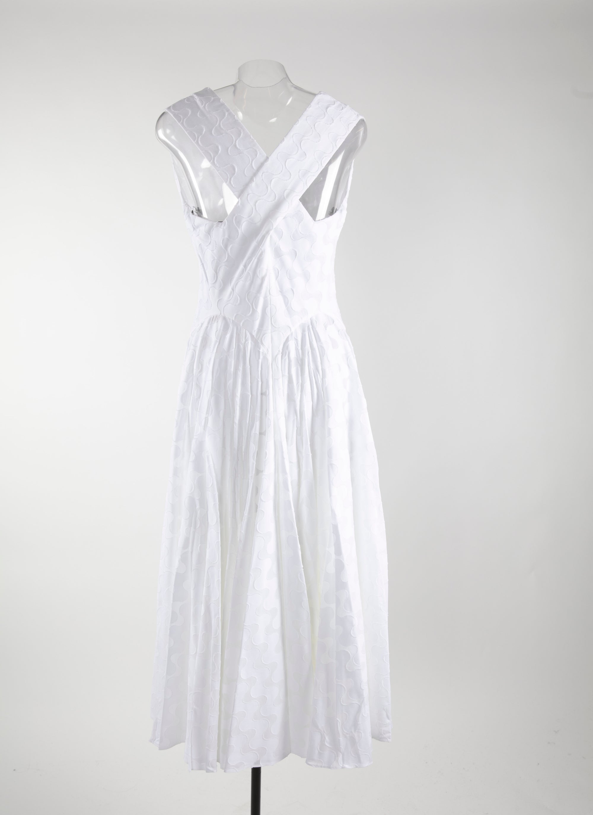 Robe sans manches à bretelles croisées au dos - Blanc