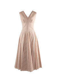 Robe sans manches à imprimé jacquard - Nude